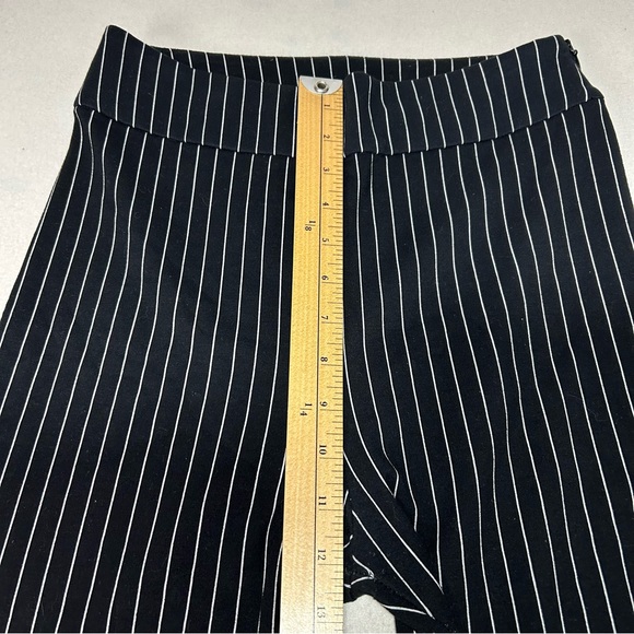 FREE PEOPLE Mari Ponte Pants Pinstripe High Rise Flare Size 4 - Picture 11 of 12